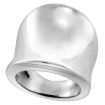 Picture of 23mm Long Sterling Silver Concave Cigar Band Ring for Women High Polished 7/8 inch sizes 5 to 12