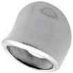 Picture of 23mm Long Sterling Silver Concave Cigar Band Ring for Women High Polished 7/8 inch sizes 5 to 12