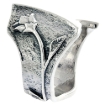 Picture of Sterling Silver Rose Spoon Ring for Women 3/4 inch wide sizes 5 to 12