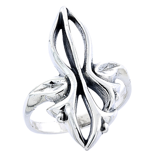 Picture of Sterling Silver Tribal Design Ring for Women 1 1/16 inch wide sizes 5 to 12