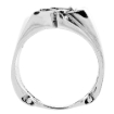 Picture of Sterling Silver Interlacing Star of David & Heart Ring for Women 5/8 inch wide sizes 5 to 12