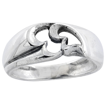 Picture of Sterling Silver Double Heart Ring for Women 5/16 inch wide sizes 5 - 12