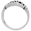 Picture of Sterling Silver Navy Ring for Women and Men High Polished Solid 3/8 inch wide sizes 8 - 14