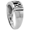 Picture of Sterling Silver Navy Ring for Women and Men High Polished Solid 3/8 inch wide sizes 8 - 14