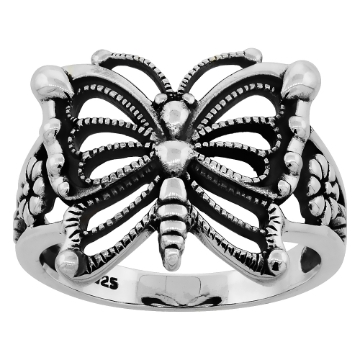 Picture of Sterling Silver Butterfly Ring for Women 5/8 inch Long sizes 6 to 10 1/2