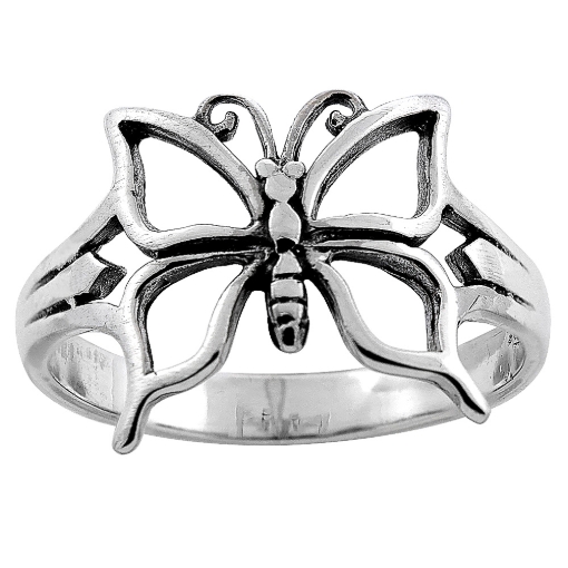 Picture of Sterling Silver Butterfly Ring 5/8 inch wide sizes 6 - 10.5