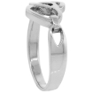 Picture of Sterling Silver Linked Hearts Ring for Women 3/8 inch wide sizes 6 - 10