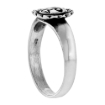 Picture of Dainty Sterling Silver Sun Ring for Women & Teens 3/8 inch (10mm) wide sizes 6 - 10