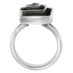 Picture of sterling silver Square Spiral Ring for Women Heavy Handmade 5/8 inch