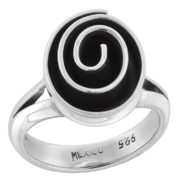 Picture of sterling silver Celtic Spiral Ring for Women Heavy Handmade 11/16 inch