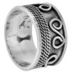 Picture of sterling silver Bali Ring S-Scrolls & Rope for Women Rope Design 1/2 inch