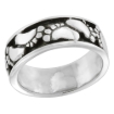 Picture of sterling silver Footprints Ring for Women 5/16 inch
