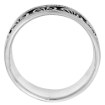 Picture of sterling silver Floral Pattern Ring for Women Rope Edge Design 5/16 inch