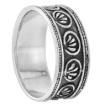 Picture of sterling silver Floral Pattern Ring for Women Rope Edge Design 5/16 inch