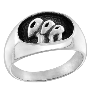 Picture of sterling silver Alien Ring for Men & Women 1/2 inch