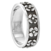 Picture of sterling silver 4-Petal Flower Ring for Women 1/4 inch sizes 6 - 13