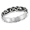 Picture of sterling silver Celtic Knot Ring for Women 3/16 inch sizes 5 1/2 - 13