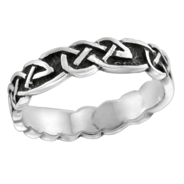 Picture of sterling silver Celtic Knot Ring for Women 3/16 inch sizes 5 1/2 - 13