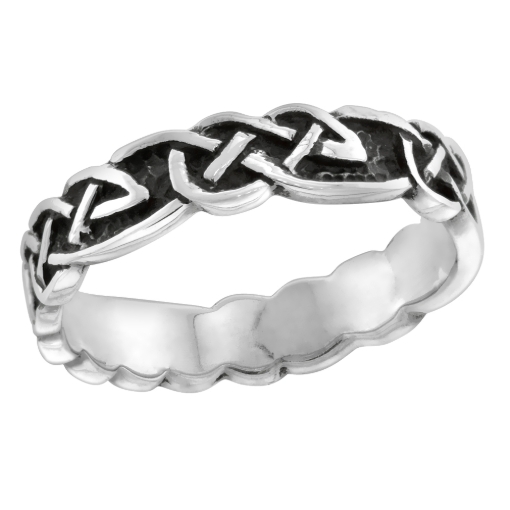 Picture of sterling silver Celtic Knot Ring for Women 3/16 inch sizes 5 1/2 - 13