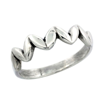 Picture of sterling silver Thin wheat Ring for Women 3/16 inch sizes 6 - 13