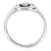 Picture of sterling silver Bear Paw Ring for Women 5/16 inch sizes 6 - 13