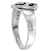 Picture of sterling silver Bear Paw Ring for Women 5/16 inch sizes 6 - 13