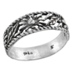 Picture of sterling silver Floral Pattern Ring for Women 1/4 inch