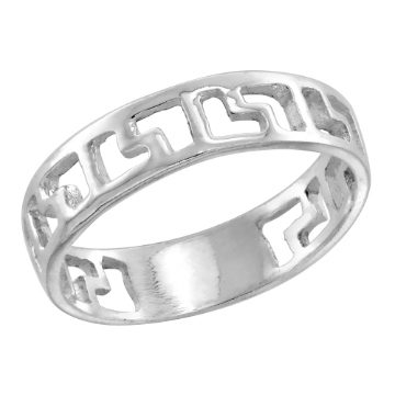 Picture of Sterling Silver L Shape Cut Outs Ring Band 3/16 in. (5 mm) wide