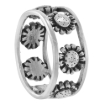 Picture of sterling silver Greek key Ring for Women Band 3/16 inch