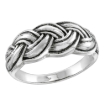 Picture of sterling silver Braided Ring for Women 11/32 inch
