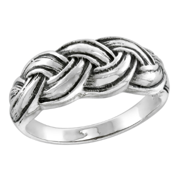Picture of sterling silver Braided Ring for Women 11/32 inch