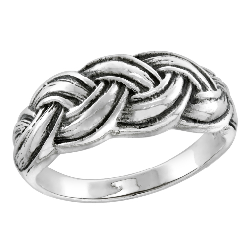 Picture of sterling silver Braided Ring for Women 11/32 inch