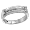 Picture of sterling silver Grooved Ring for Men & Women Band Beads 7/32 inch