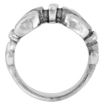 Picture of sterling silver Double Fleur De Lis Ring for Men & Women 3/4 inch