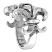 Picture of sterling silver Double Fleur De Lis Ring for Men & Women 3/4 inch