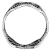 Picture of Sterling Silver Wavy Ring Band Ring for Women Rope Center 3/4 wide