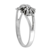 Picture of sterling silver Small Indian Head Ring for Women 11/32 inch 9 mm wide