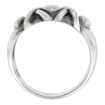 Picture of sterling silver Hugs & Kisses XO Ring for Women 9/32 inch