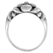 Picture of sterling silver Plumeria Flower Ring for Women 5/16 inch