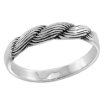 Picture of sterling silver Rope Ring for Women 1/8 inch