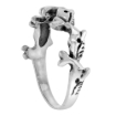 Picture of sterling silver Dolphins Ring for Women 1/4 inch