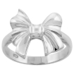 Picture of Sterling Silver Bow Ring for Women Flawless finish 3/4 inch wide sizes 6 to 10