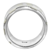 Picture of Sterling Silver High Polished Hearts Ring White Enamel 1/2 inch wide sizes 6 to 10