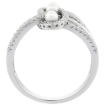Picture of Sterling Silver 3 Pearl Knot Ring for Women Cubic Zirconia Accent 5/8 inch sizes 6 to 9