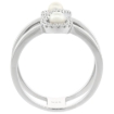 Picture of Sterling Silver 2 Pearl Infinity Ring for Women Cubic Zirconia Accent 3/4 inch sizes 6 to 9