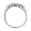 Picture of Tiny 1/8 inch Sterling Silver Domed 5 Stone Inlay Mother of Pearl Ring for Women & Teens sizes 4-10.5