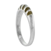 Picture of Tiny 1/8 inch Sterling Silver Domed 5 Stone Inlay Mother of Pearl Ring for Women & Teens sizes 4-10.5