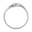 Picture of Dainty 1/4 inch Sterling Silver 4-Stone Inlay Bypass Jet Stone Ring for Women & Teens sizes 4-10
