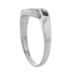 Picture of Dainty 1/4 inch Sterling Silver 4-Stone Inlay Bypass Abalone Shell Ring for Women & Teens sizes 3.5-10.5