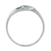 Picture of Dainty 1/4 inch Sterling Silver 4-Stone Inlay Bypass Malachite Ring for Women & Teens sizes 3.5-10.5